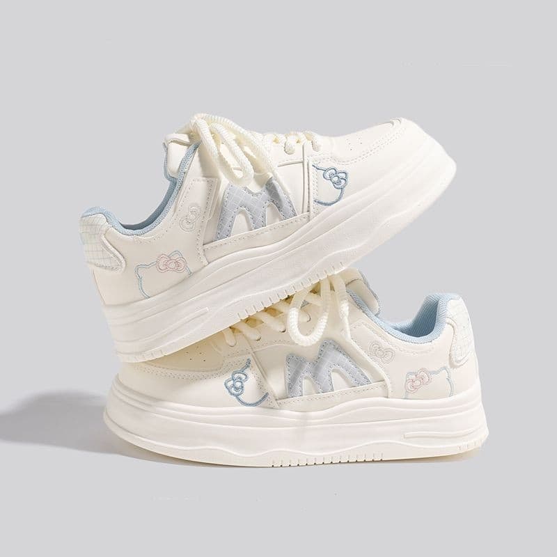 Ultra-Light Women's New Style Board Shoes Campus Student Light Blue Cute Versatile Casual Shoes 2025 Dopamine White Sneakers