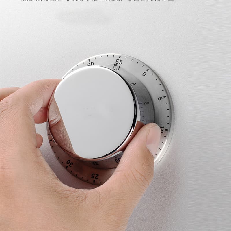 Kitchen timer, UFO mechanical timer, stainless steel alarm clock, study countdown reminder, time management.