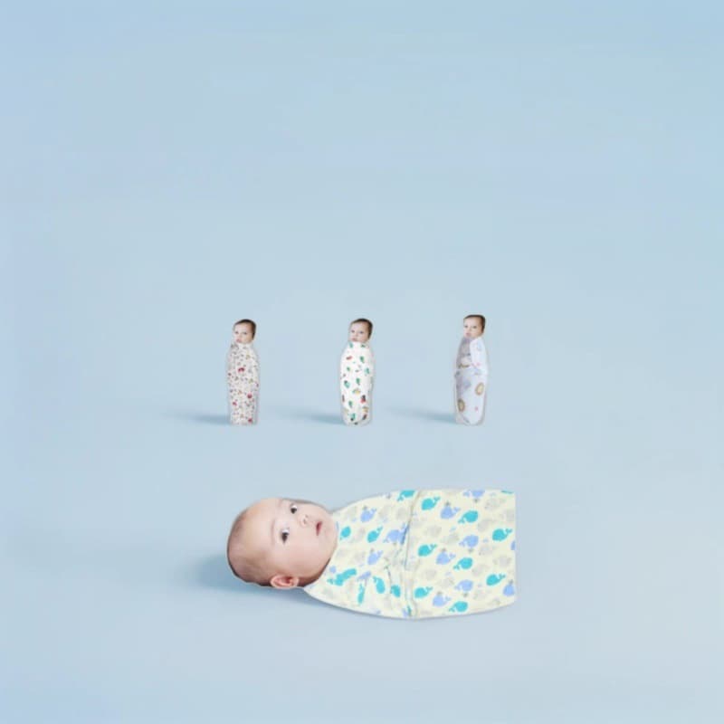 Roufei 100% Cotton Single Layer Baby Swaddle Sleeping Bag/Swaddle Blanket/Anti-Kick Bag/Swaddle Blanket