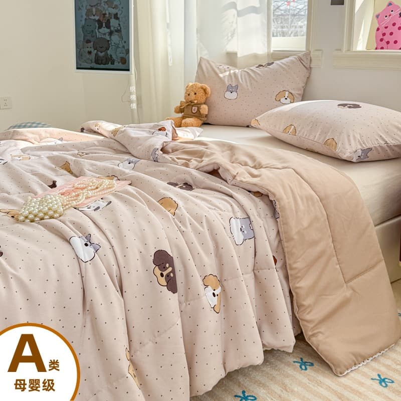 Class A Washed Cotton Summer Quilt, Air Conditioning Blanket, Lightweight Summer Blanket, Double Bed Quilt, Kids Single Quilt, Machine Washable