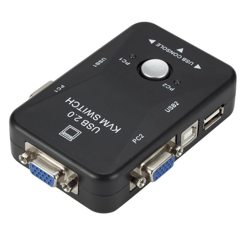 KVM Switch VGA Switcher USB Switcher 2-in-1-Out Mouse Keyboard Sharing VGA 2-in-1-Out Switcher