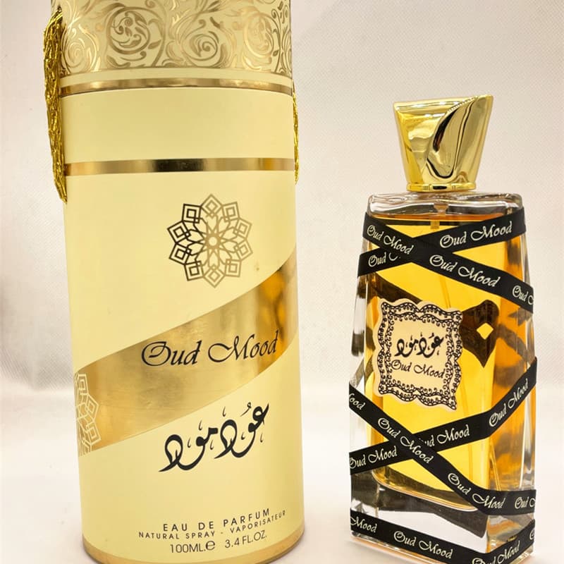 Paper Tube Gift Box Rich Arabic Perfume Export Middle East Perfume Long-Lasting Gold Ribbon High-End Perfume