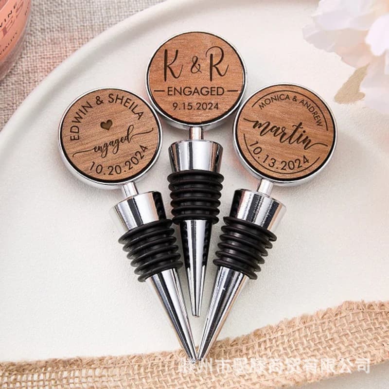 Personalized Creative Wine Stopper Valentine's Day Anniversary Gift Engagement Wine Stopper Engraved Wedding Wine Stopper