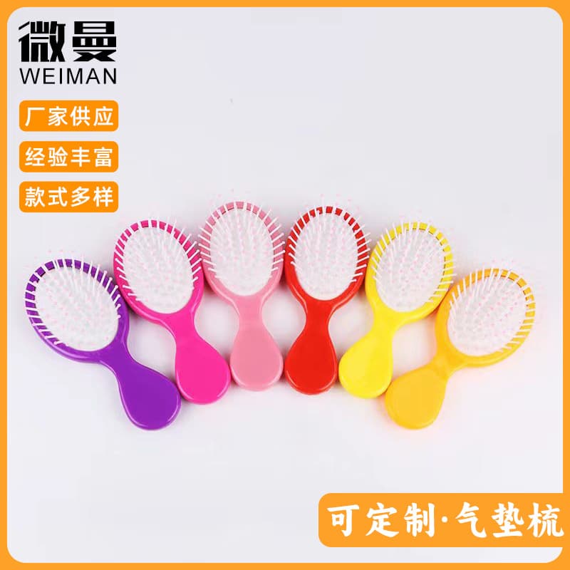 PP Material Multicolored Comb, Portable Mini Cushion Comb, Straightening Comb with Cute Girly Design