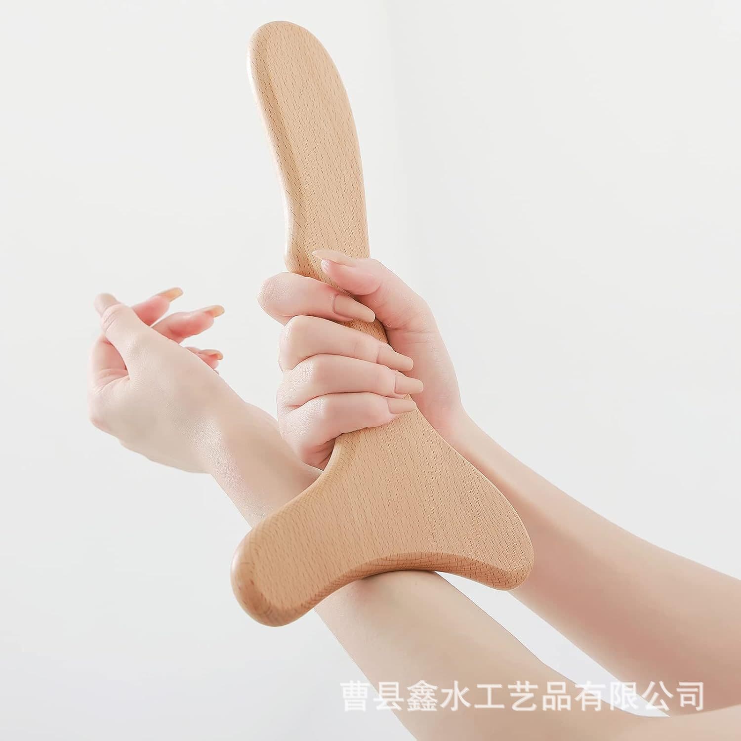 Wooden Massage Therapy Tool Solid Wood Massager Wooden Fitness Hammer Meridian Pat Wood Therapy Full Body Universal