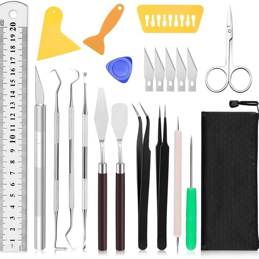 22-Piece Craft Vinyl Sticker Craft Embossed Carving Art Dry Flower Tool Set Weeding Tool Kit