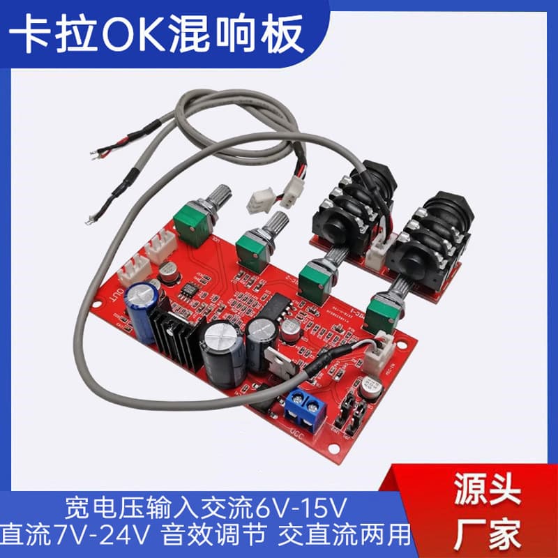 Karaoke board M65831 microphone board PT2399 reverb band AD828 preamplifier, amplification effect surpassing NE5532