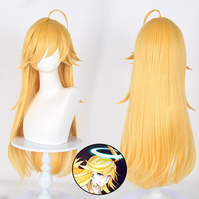 Man Meng Garter Angel Pandy cosplay wig Panty blonde scalp top fake hair