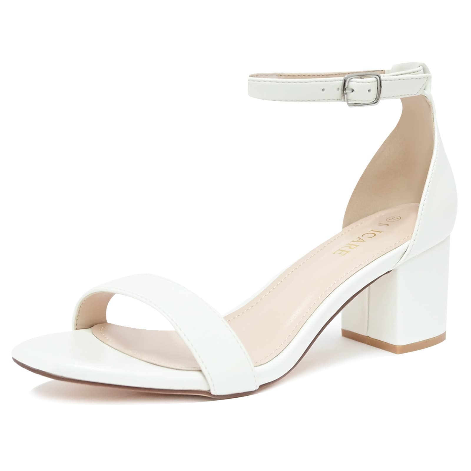 Spot high heels 2025 summer sandals European and American large size one-word open toe thick heel black women's shoes fashionable and versatile
