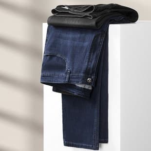 2026 New Men's Big Size Jeans Micro Stretch Thin Business Casual Loose Plus Size Jeans for Overweight