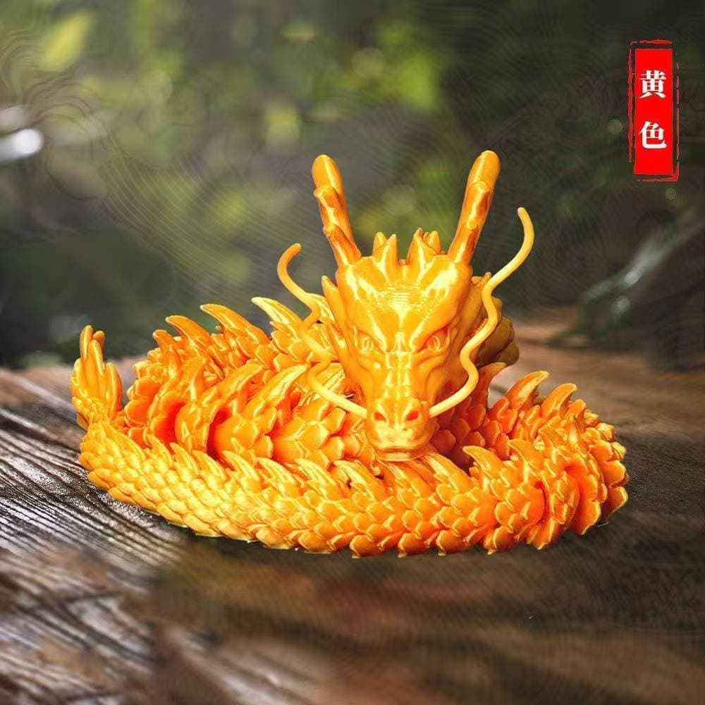 3D printed simulated dragon crafts with movable joints, Chinese dragon ornaments, creative stall toys
