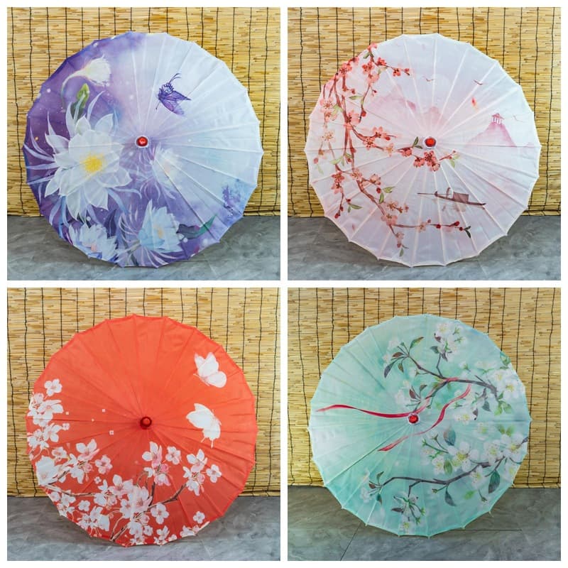 Antique-style craft umbrellas, photographic ceiling decorations, oil-paper umbrellas, cheongsam fashion shows, wedding umbrellas, Chinese-style dance umbrellas