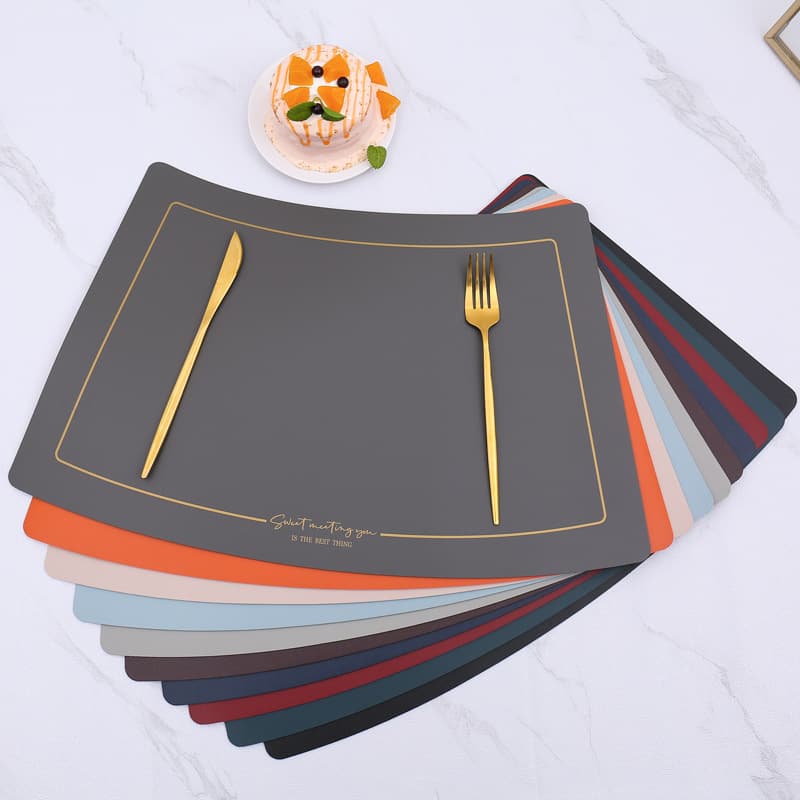 High Temperature Resistant Round Square Leather Insulation Mat Dining Table Mat Western Place Mat Anti-Scalding Tablecloth Dinner Plate Insulation Bowl Mat Customization