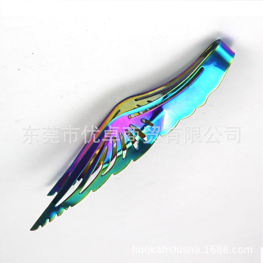 Cross-border New Arabic Hookah Carbon Clip Hookah Accessories Angel Wings Portable Smoking Tool Metal Hookah Clip