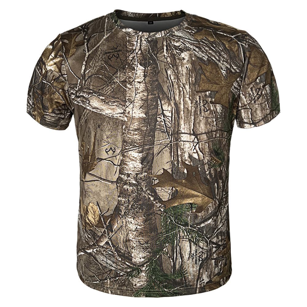 Cross-border European and American outdoor 3D printed men's T-shirt camouflage short-sleeved breathable summer sports loose quick-drying factory direct sale