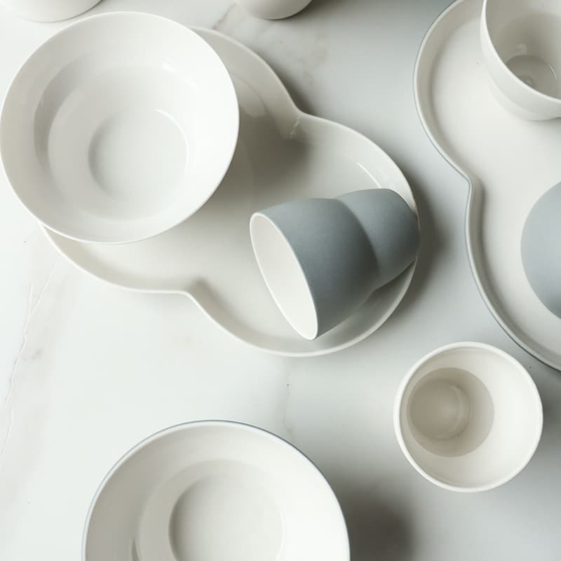 Hotel Specialty Dim Sum Plate, Creative Breakfast Bowl and Dish Set, New Design Milk Cup, Western Restaurant Salad Bowl
