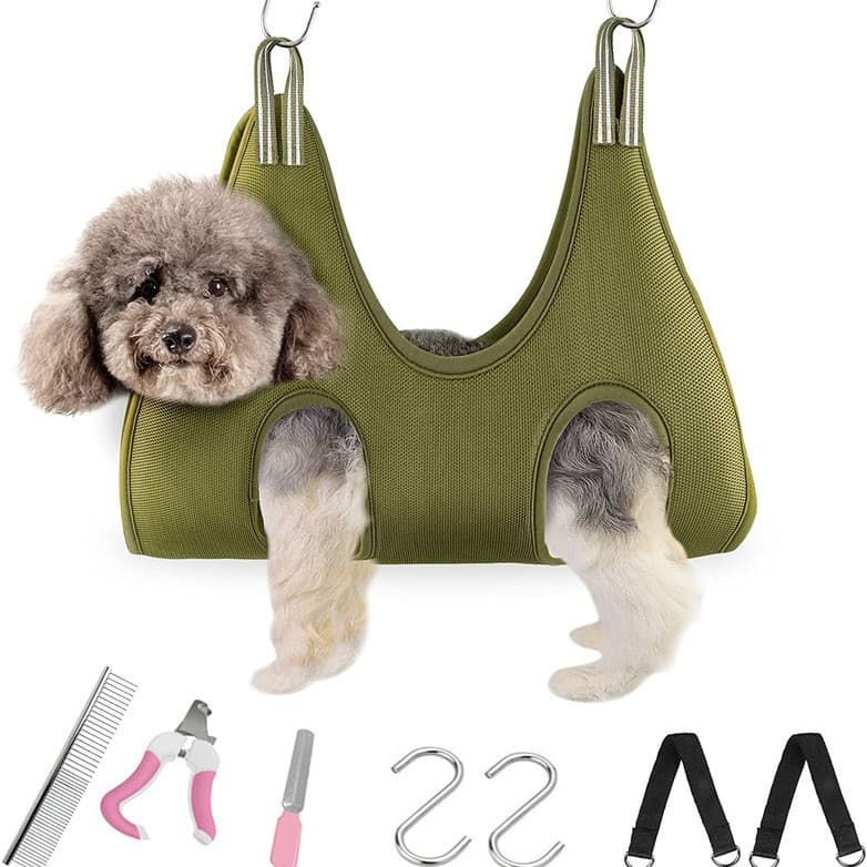 Small and Medium Dog Cat Breathable Pet Grooming Hammock Suspended Nail Trimming Hammock Wholesale