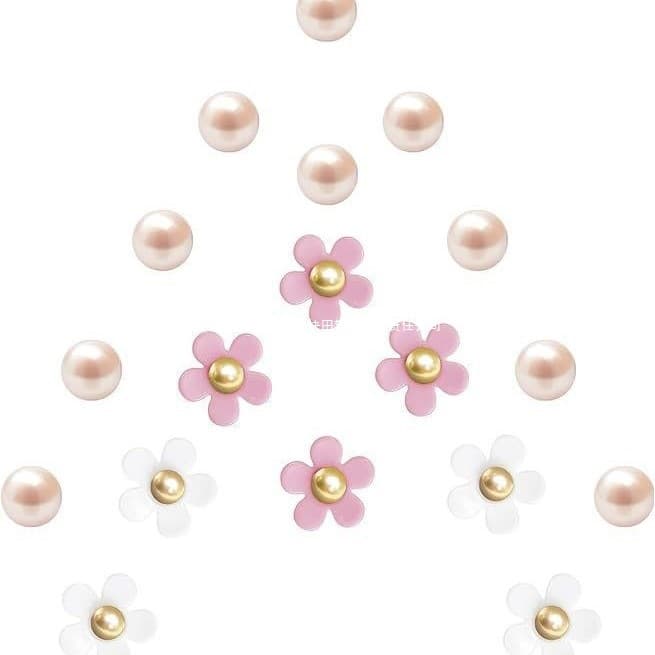 Perforated Bag with Pearl Decoration, Daisy, Perforated Bag Accessory Set, Sandals and Slippers
