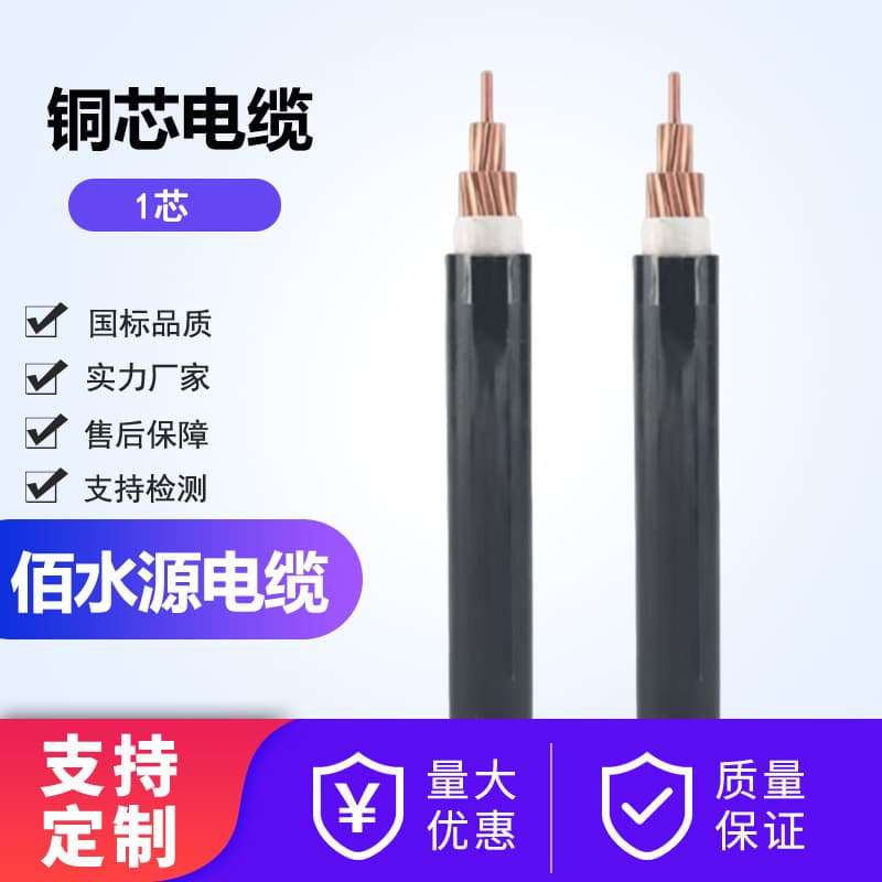 National Standard Certified Copper Core 1 Core Cable 0.6-1KV Non-Armored Fire-Resistant Flame Retardant General Purpose Wire and Cable
