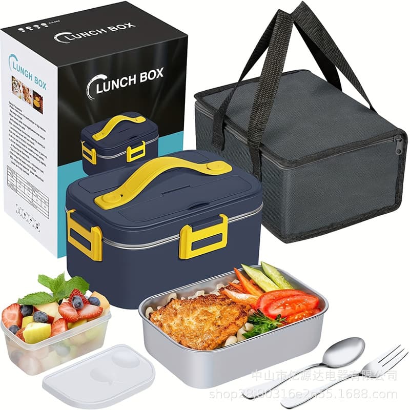 New Cross-Border Electric Lunch Box, No Water Needed, Portable Heated Lunch Box, Amazon Hot-Selling Insulated Lunch Box
