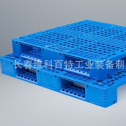 Grid Chuanzi Plastic Pallet with Steel Pipes, Racking Skid Logistics-Specific Flat Slip Sheet, Thickened for 3D Warehouse Use