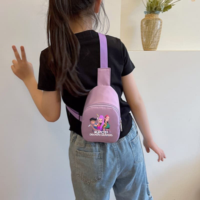 KPOP Witch Hunter Girl Anime Cartoon Chest Bag Peripheral Printed Shoulder Bag Cross-border Casual Children's Student Waist Bag
