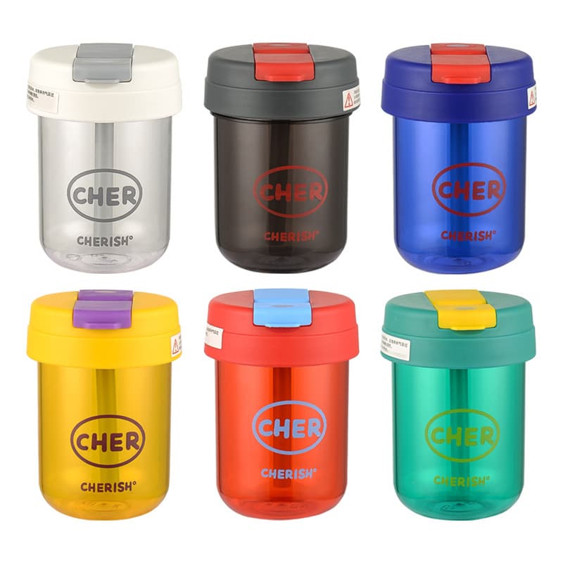 Mini Tumbler Kids Students Plastic Cup Portable Straw Cup Cute High Aesthetic Cup Gift Large Belly Water Cup