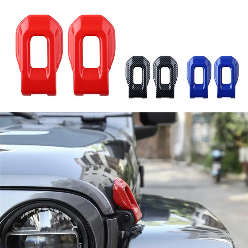 JL Wrangler Hood Latch Cover for 18-24 Jeep Wrangler 4xe Hood Decoration