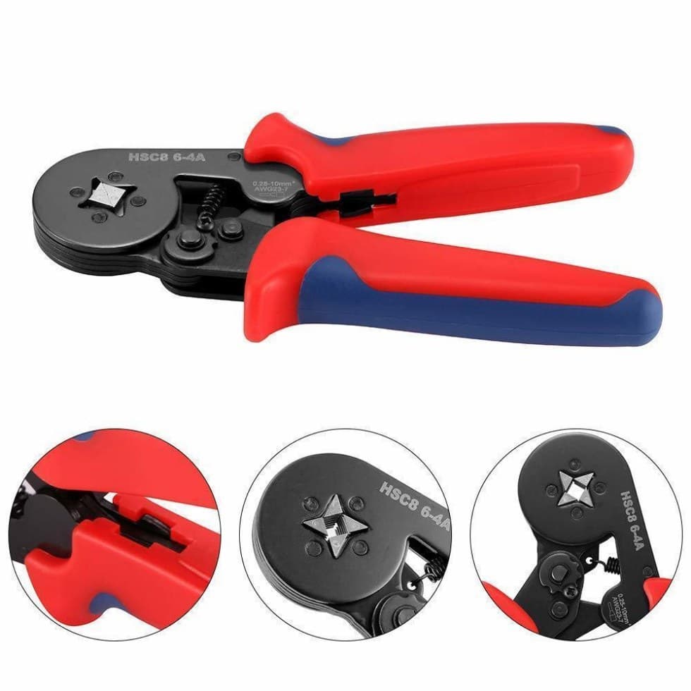 Quadrilateral Plier Tube Ferrule Crimping Tool HSC8 6-4 Pin Terminal Crimper Cold Press Terminal Crimping Pliers