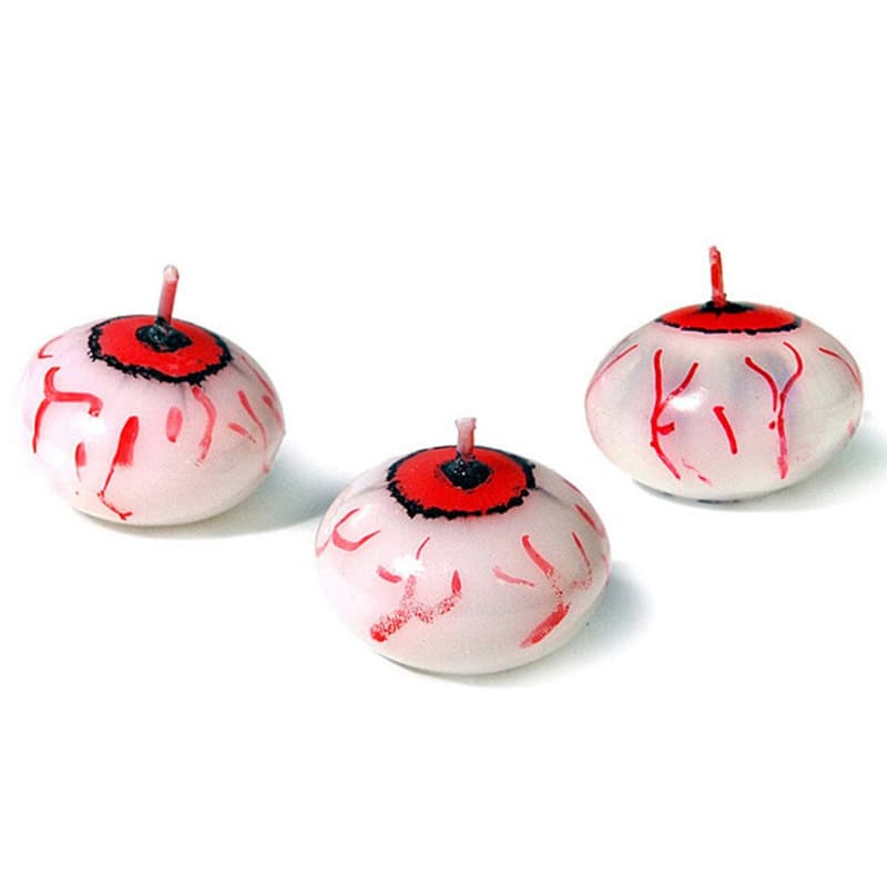 Cross-border Halloween Party Decoration Eyeball Candle Halloween Eyeball Floating Candle Glowing