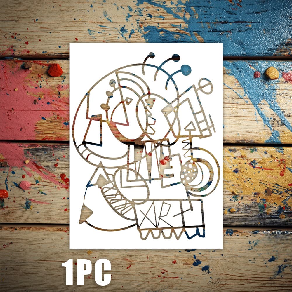 Space Exploration Painting Stencil Hot-Selling Cross-Border Drop Shipping Hollow Template for Wall Painting, Journal Decoration, and Masking