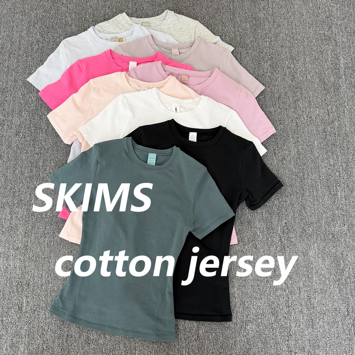 Skims Cotton Jersey Women's Cap Sleeve Crew Neck T-Shirt with Original Craftsmanship