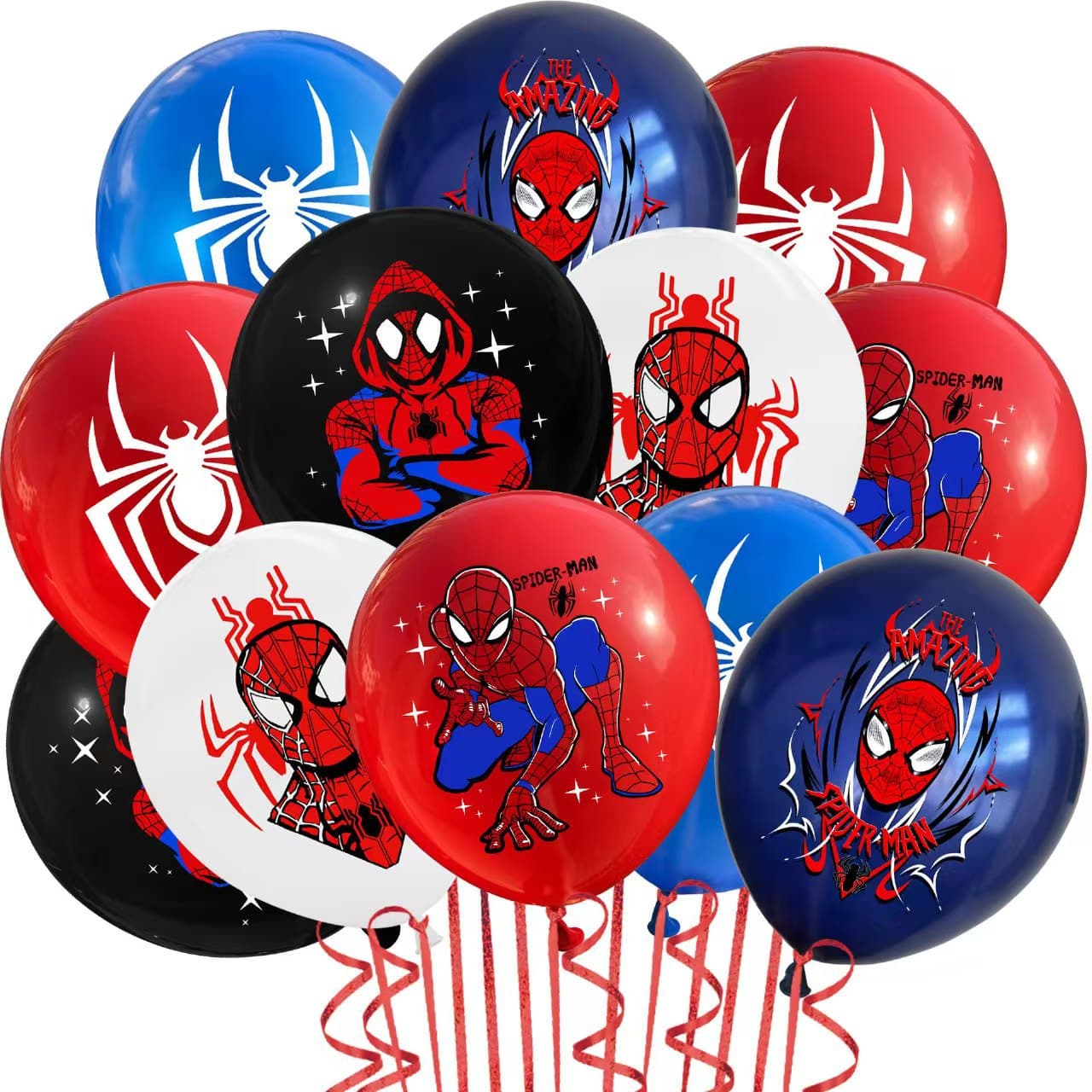 Amazon Superhero Spider-Man Latex Balloon Set Birthday Happy Party Decoration Kit