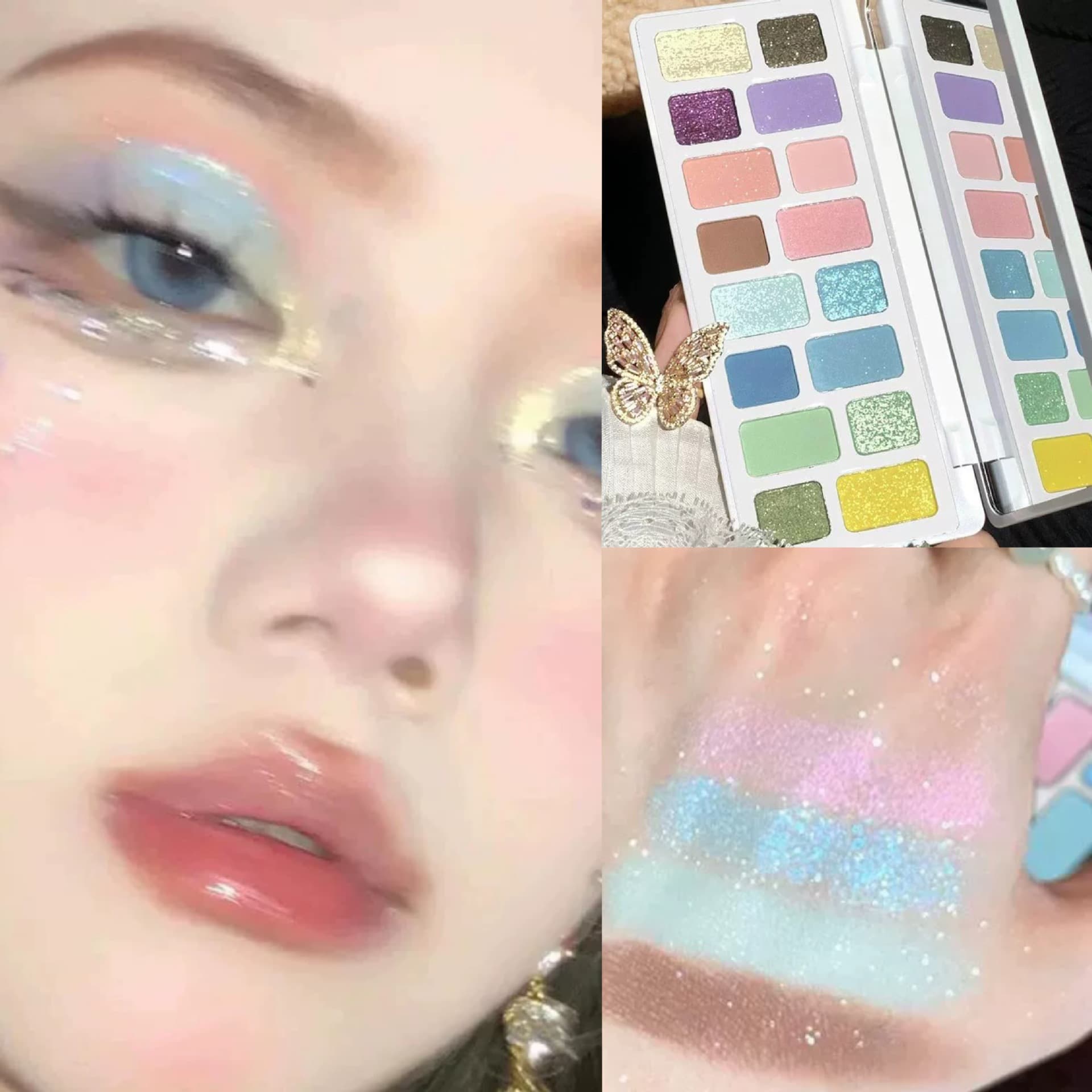True Color Starring 16 Color Eyeshadow Palette Matte Pearlescent Cos Play Makeup Chameleon Stage Makeup Highlight Blush All-in-one Palette