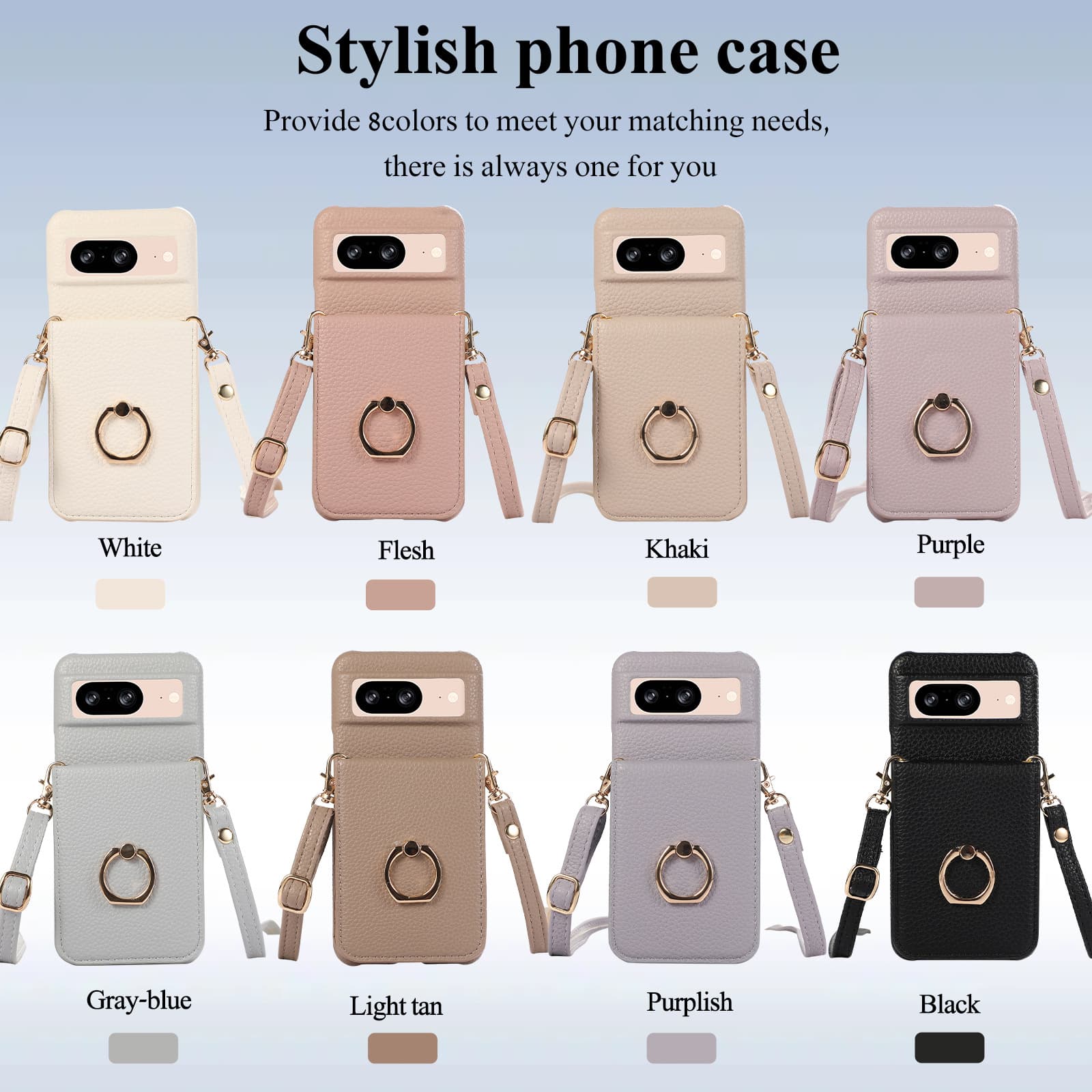 Google Pixel 7 Phone Case Crossbody Lanyard Google Pixel 8 Leather Mirror Ring Google 8 Pro Card Slot