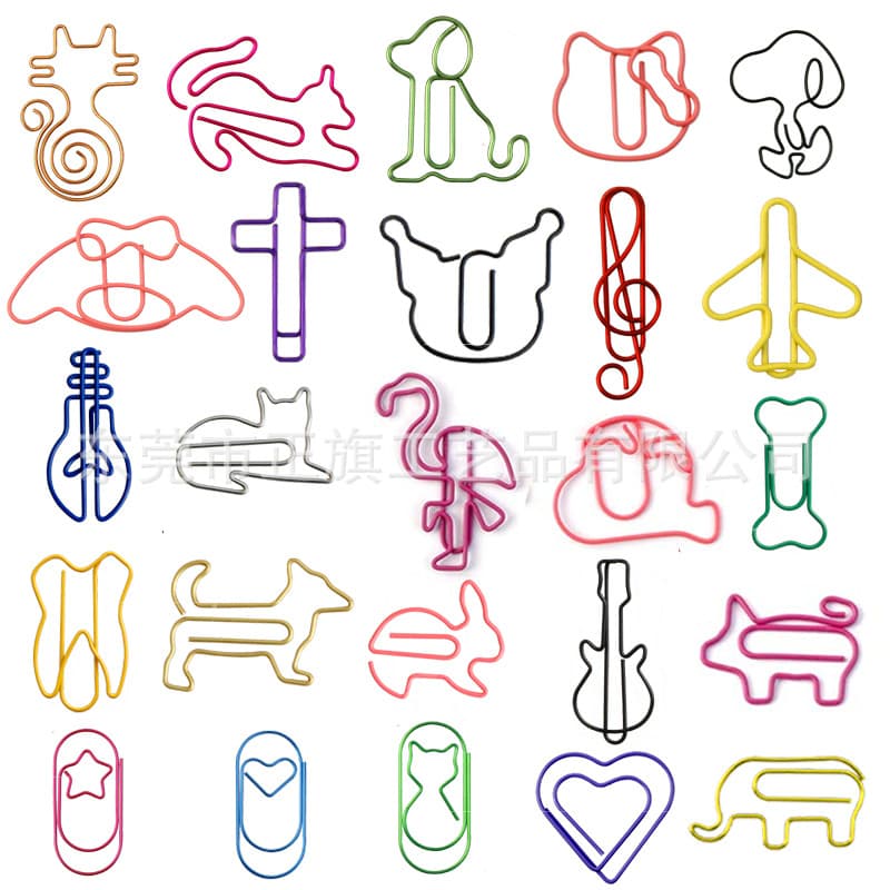 Direct Supply from Manufacturer Colored Animal Paper Clips TEMU Cartoon Dachshund Four-Leaf Clover Paper Clips Wholesale