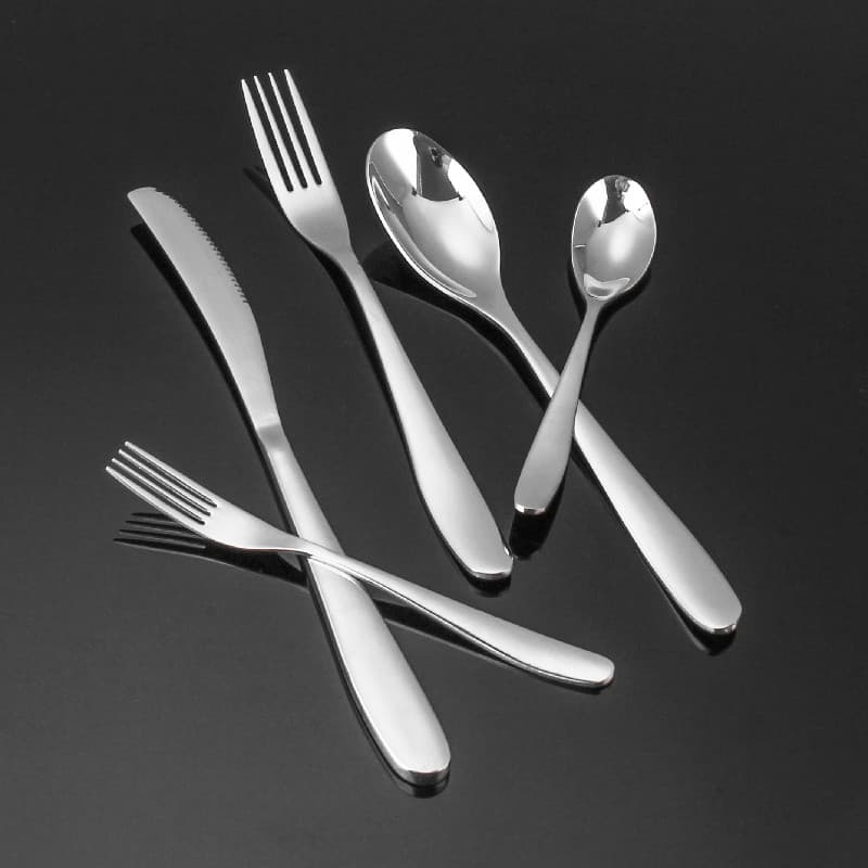 New Moon Series Stainless Steel Western Dining Utensils Set Dessert Spoon Steak Fork Main Course Spoon Modern Simplicity