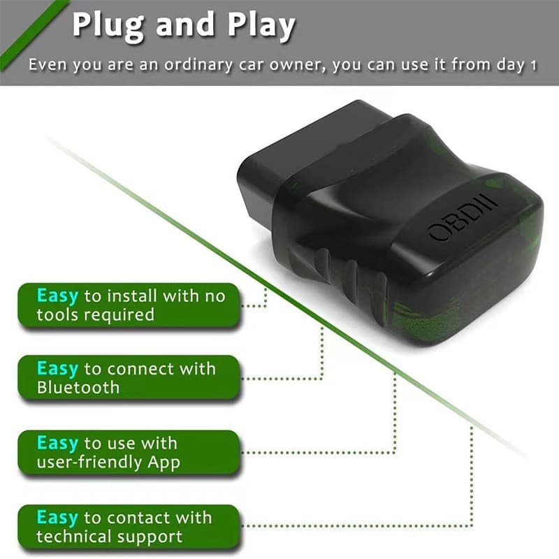 ELM327 V2.1 Code Reader OBD2 Scanner Bluetooth for iOS/Android