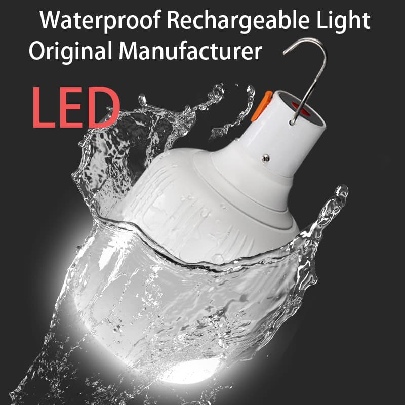 LED Rechargeable Bulb, USB Emergency Light, Waterproof Outdo