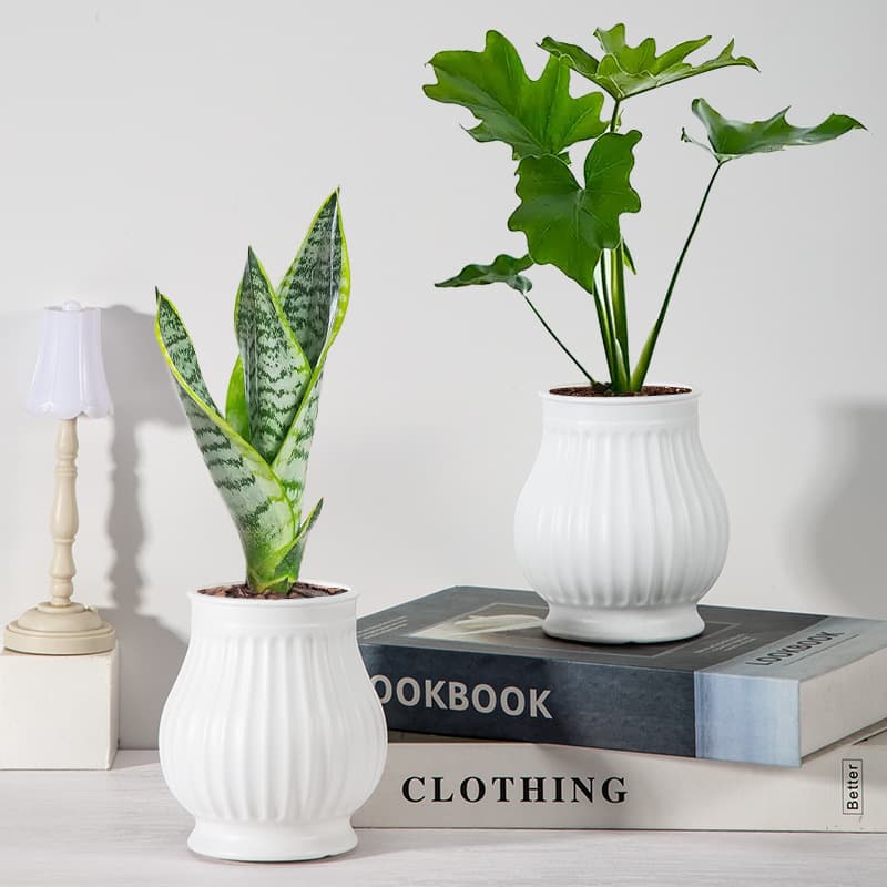 Nordic melamine plastic vase, durable and not easily broken, artificial flower decorative vase, flower holder with water reservoir for fresh flowers