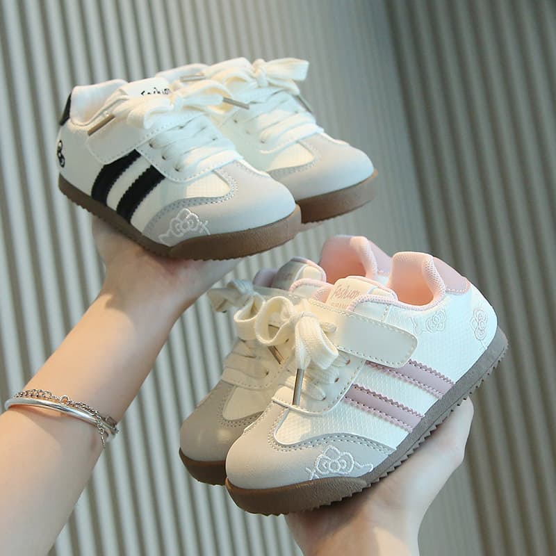 2026 Spring Autumn New Toddler Sports Shoes Children's Casual Shoes Girls Embroidered Agi Shoes Soft Sole Lightweight Single Shoes