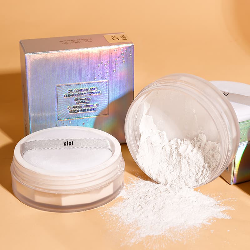 Xixi Fine Clear Setting Powder, Soft Matte, Oil-Control, Waterproof, Long-Lasting, Concealing Loose Powder