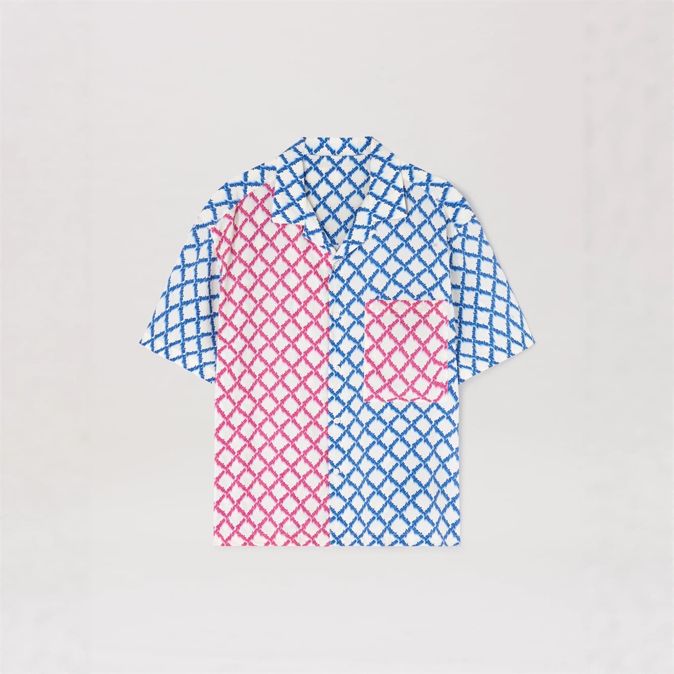 2025 Cross-Border Bestseller Men's Short Sleeve Shirt for Export 3D Digital Print Oversized Casual Relaxed Fit Exquisite Comfort