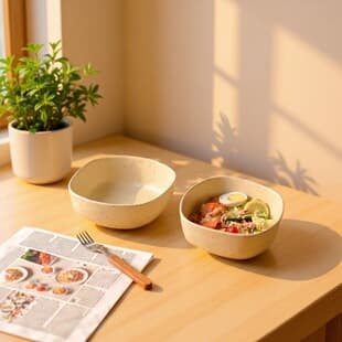 Wholesale Deep Dish Japanese Style Ceramic Salad Bowl, Vintage Dinner Plate Soup Plate Dish Tableware Commercial Coarse Pottery