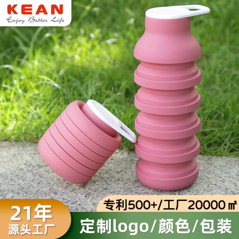 Portable Outdoor Folding Water Cup Large Capacity Travel Sports Water Bottle Outdoor Cycling Collapsible Mini Silicone Cup
