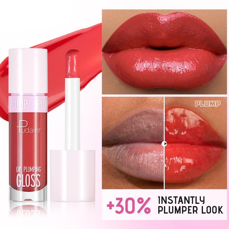 Pudaier Cross-border Lip Gloss Ginger Lip Plumping Lip Glaze Moisturizing Lip Color Lipstick Long-lasting Non-fading Non-stick Cup Wholesale for Export