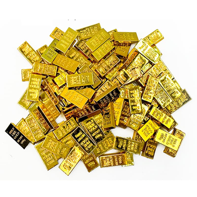Simulation Gold Bar Toy Prop Event Fake Gold-Plated Bar Gold Brick Grab Game Chip Opening Small Gold Bar Toy