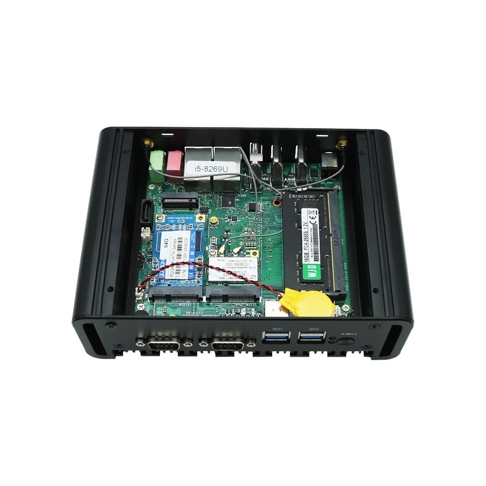 Eglobal Fanless Mini PC Host i3/i5/i7 Triple Display Dual LAN Dual COM Commercial Mini Host