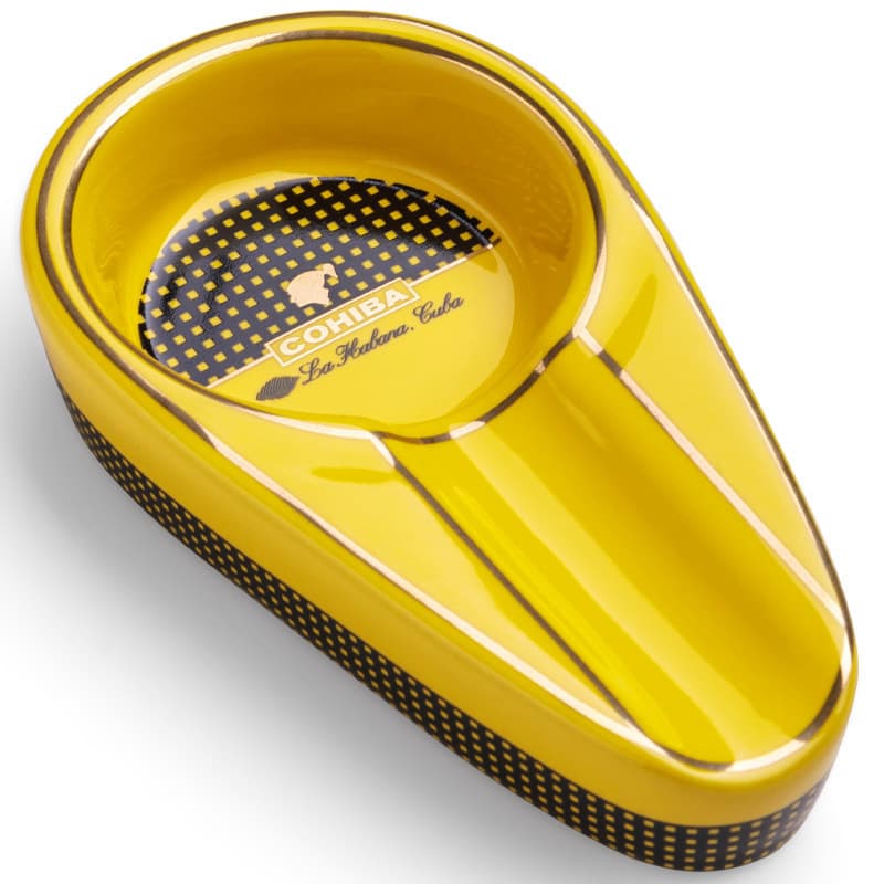 Cross-border European-style Ceramic Cigar Ashtray, COHIBA Cigar Holder Accessory, Single Ashtray for Home and Office