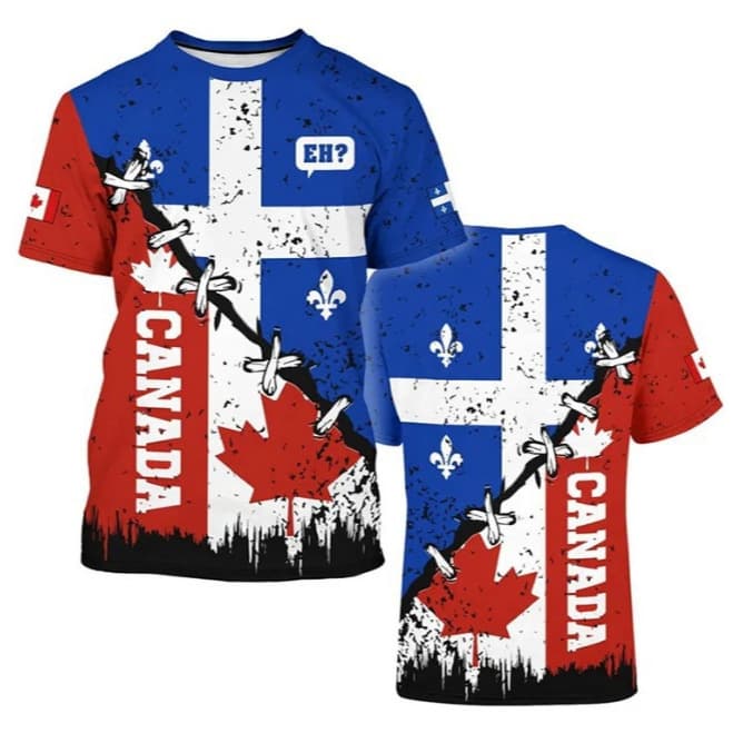 2026 Classic Canada Theme Series Men's T-Shirt Fashion City T-Shirt 3D Print Maple Leaf Pattern T-Shirt